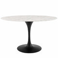 Lippa 54" Oval Faux Marble Dining Table by Modway