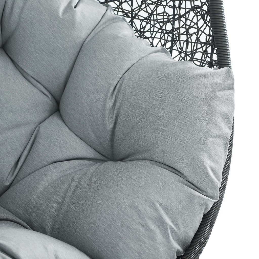 Hide Sunbrella¨ Fabric Swing Outdoor Patio Lounge Chair Without Stand by Modway