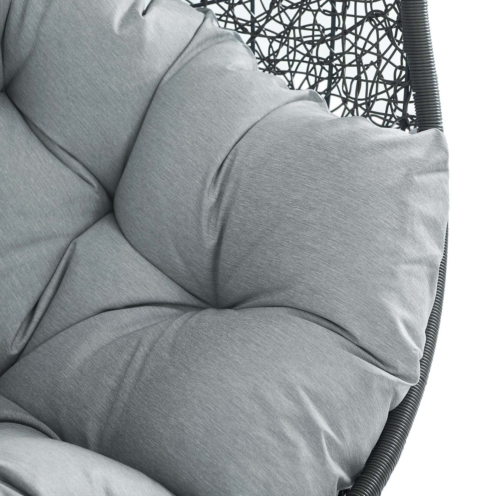 Hide Sunbrella¨ Fabric Swing Outdoor Patio Lounge Chair Without Stand by Modway
