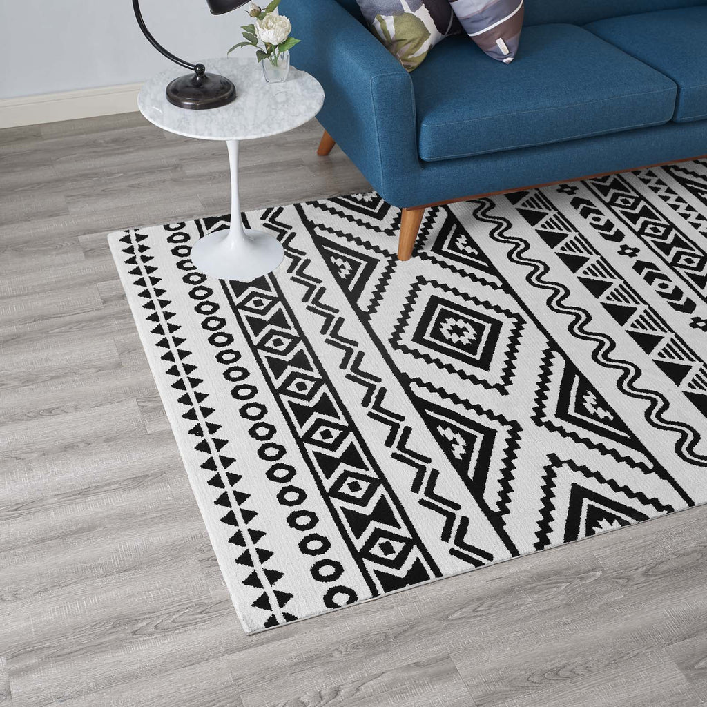 Haku Geometric Moroccan Tribal 8x10 Area Rug by Modway
