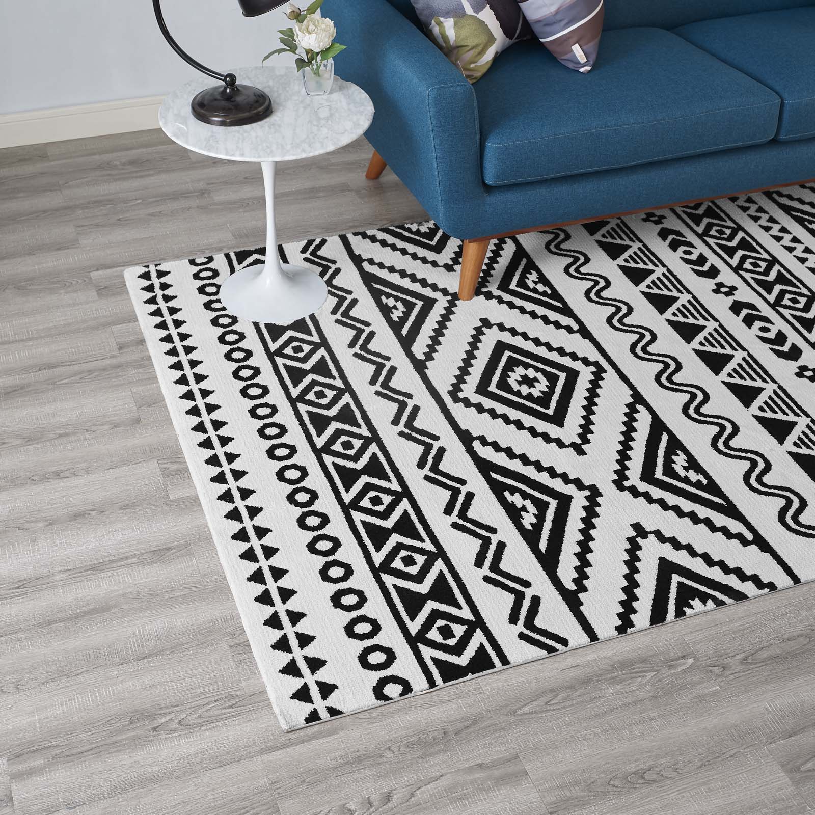 Haku Geometric Moroccan Tribal 8x10 Area Rug by Modway