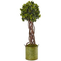 2.5' English Ivy Tree in Metal Planter UV Resistant (Indoor/Outdoor)