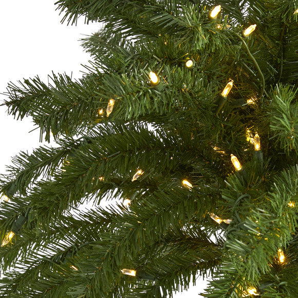 7' Christmas Palm Artificial Tree with 300 White Warm LED Lights