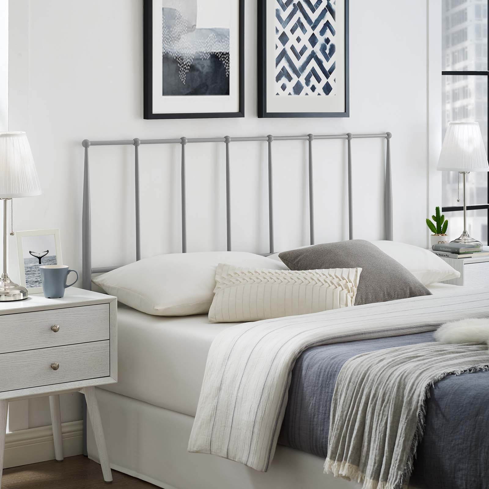 Kiana Metal Stainless Steel Full Headboard by Modway