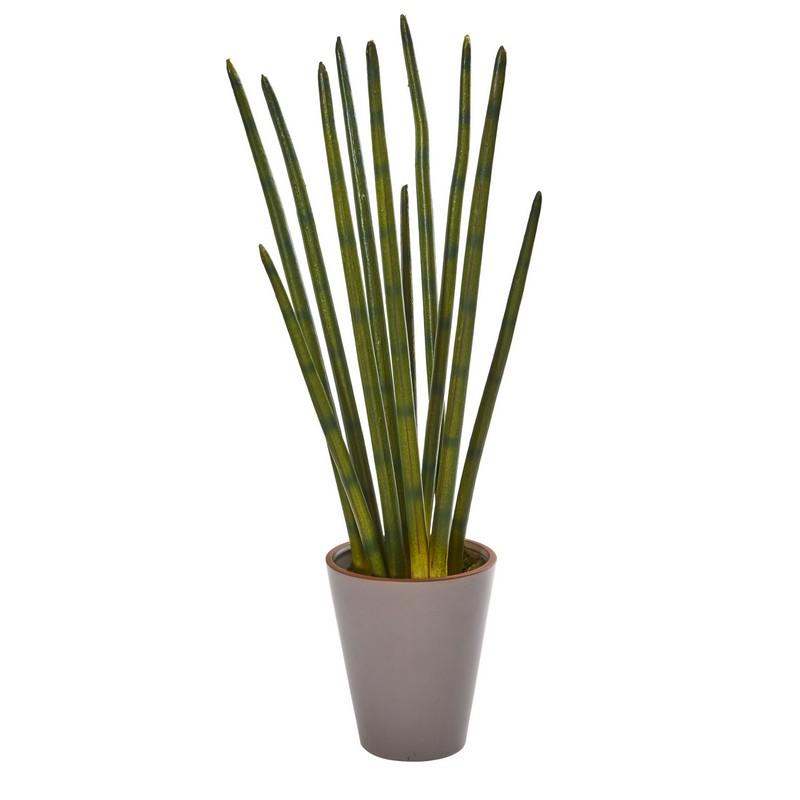 24"  Bamboo Shoot Artificial Plant in Decorative Planter