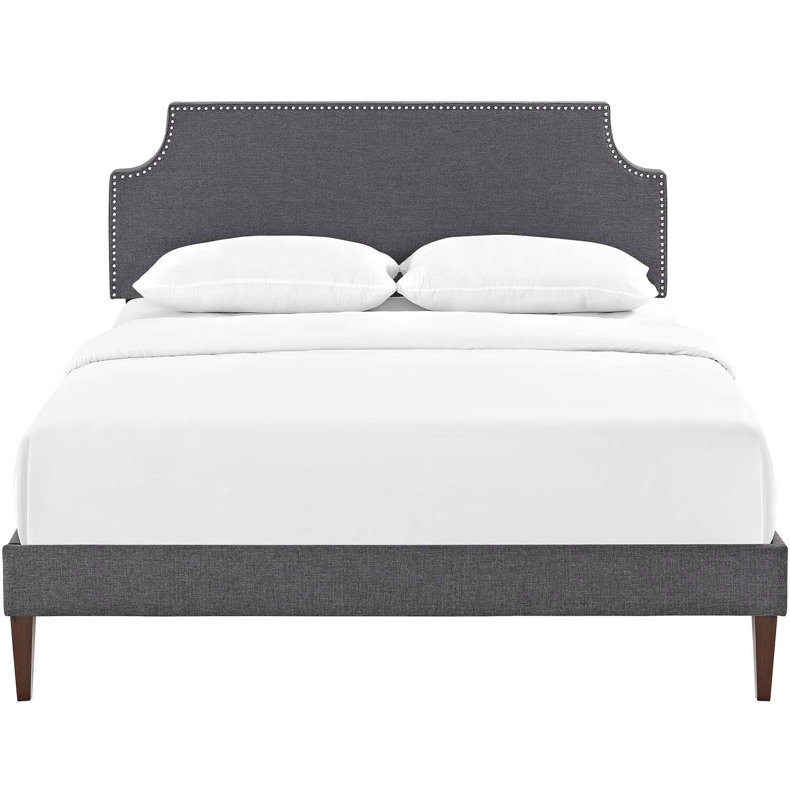 Corene Full Fabric Platform Bed with Squared Taper