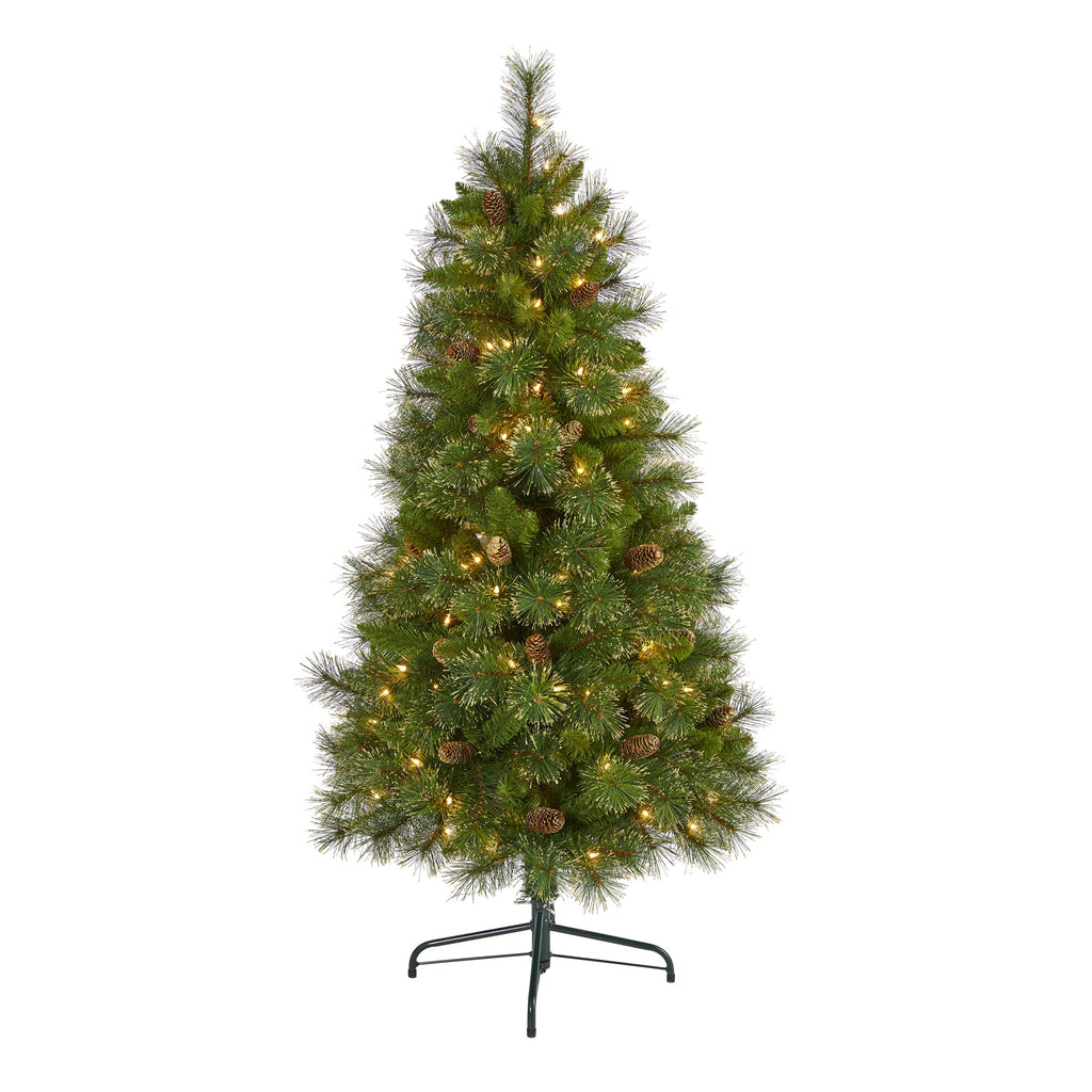 5' Golden Tip Washington Pine Artificial Christmas Tree with 150 Clear Lights