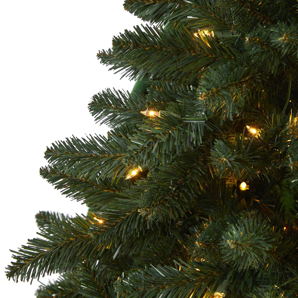 6' Northern Rocky Spruce Artificial Christmas Tree with 300 Clear Lights
