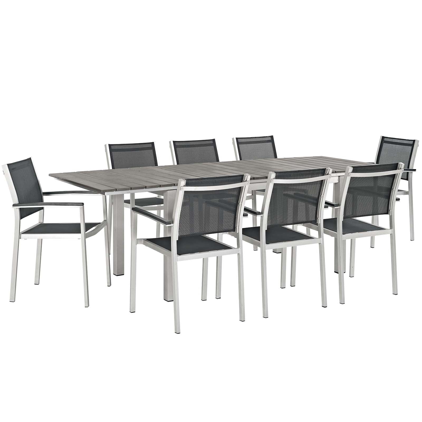 Shore 9 Piece Outdoor Patio Aluminum Dining Set by Modway