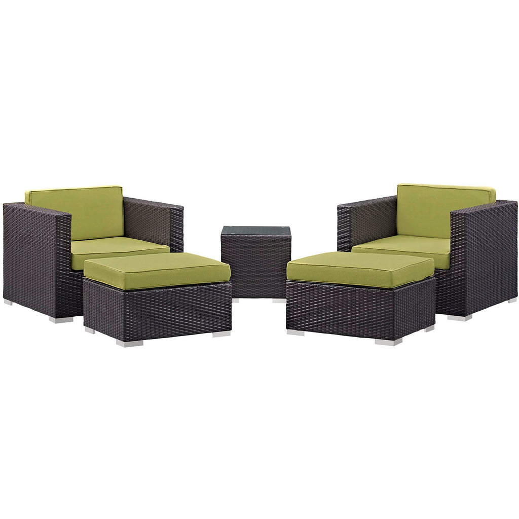 Convene 5 Piece Outdoor Patio Sectional Set by Modway