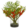 Mini Heliconia & Palm Tropical Artificial Arrangement
