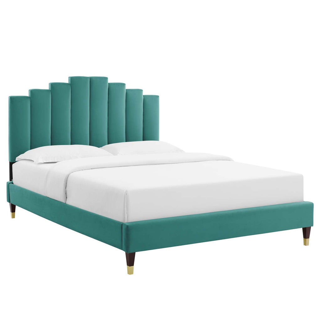 Elise Performance Velvet Full Platform Bed by Modway