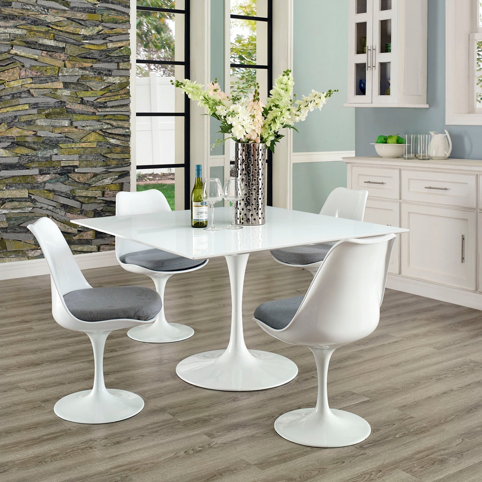 Lippa 48" Square Wood Dining Table by Modway