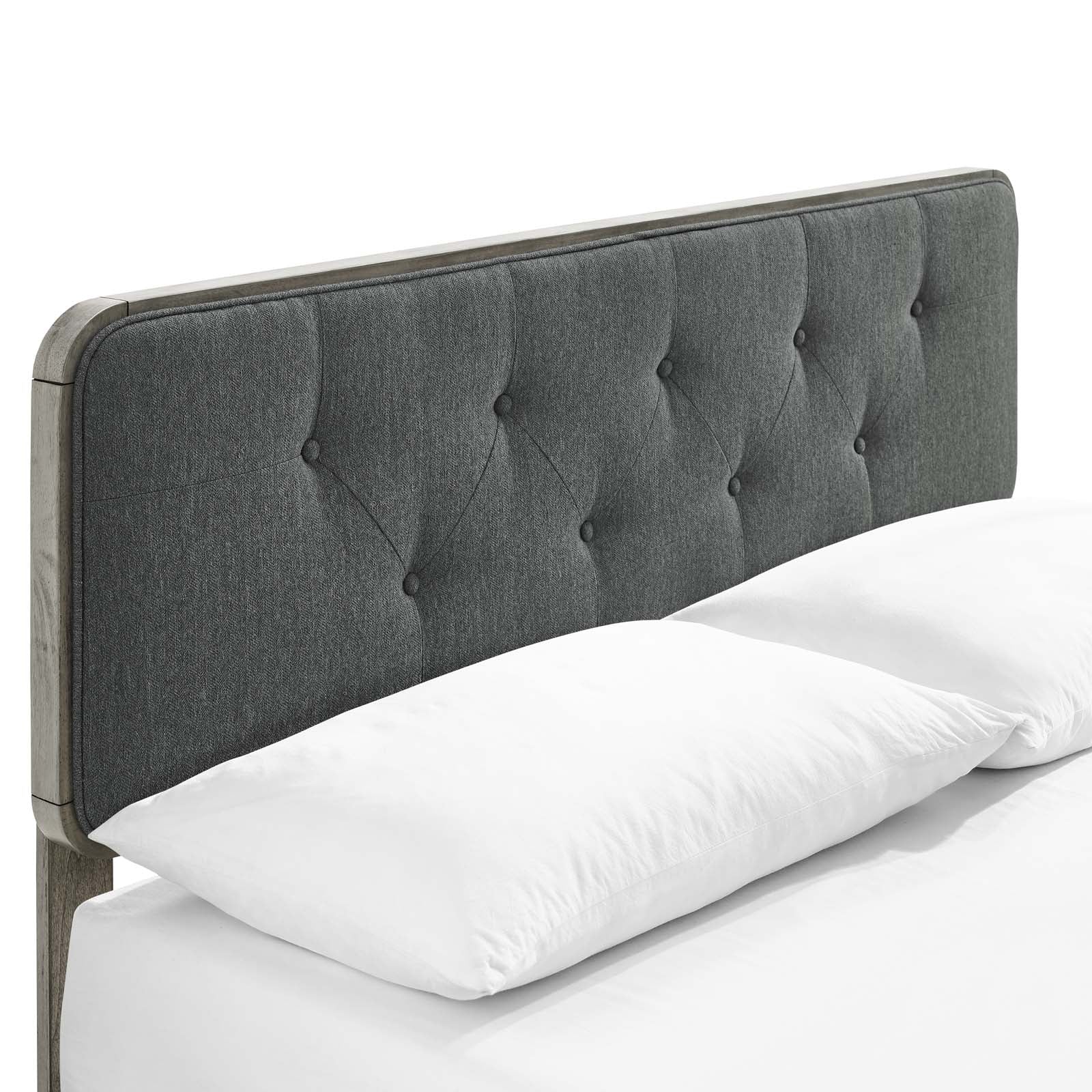 Bridgette Wood King Platform Bed With Angular Frame by Modway