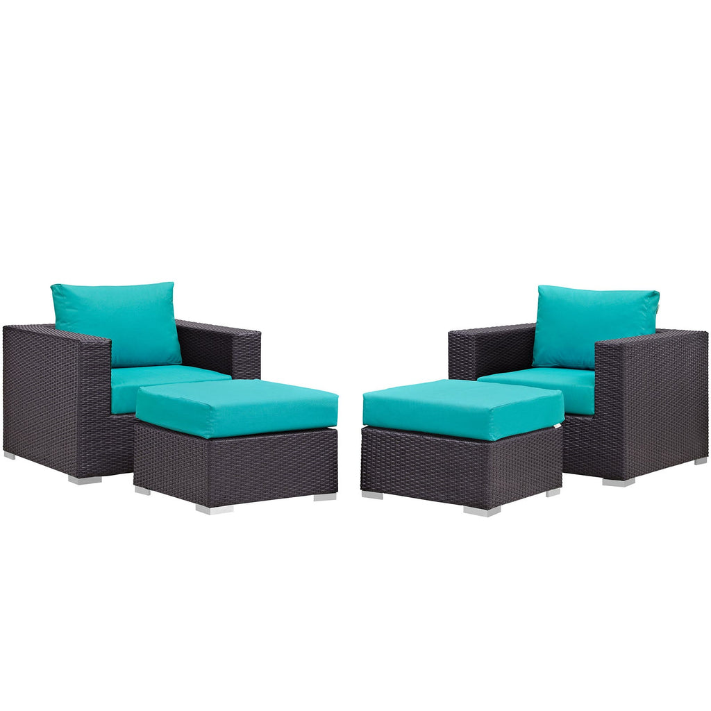 Convene 4 Piece Outdoor Patio Sectional Set by Modway