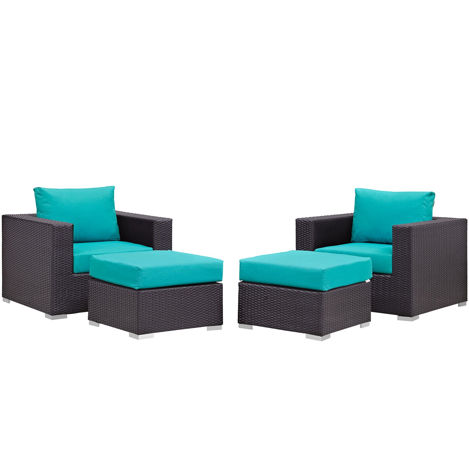 Convene 4 Piece Outdoor Patio Sectional Set by Modway