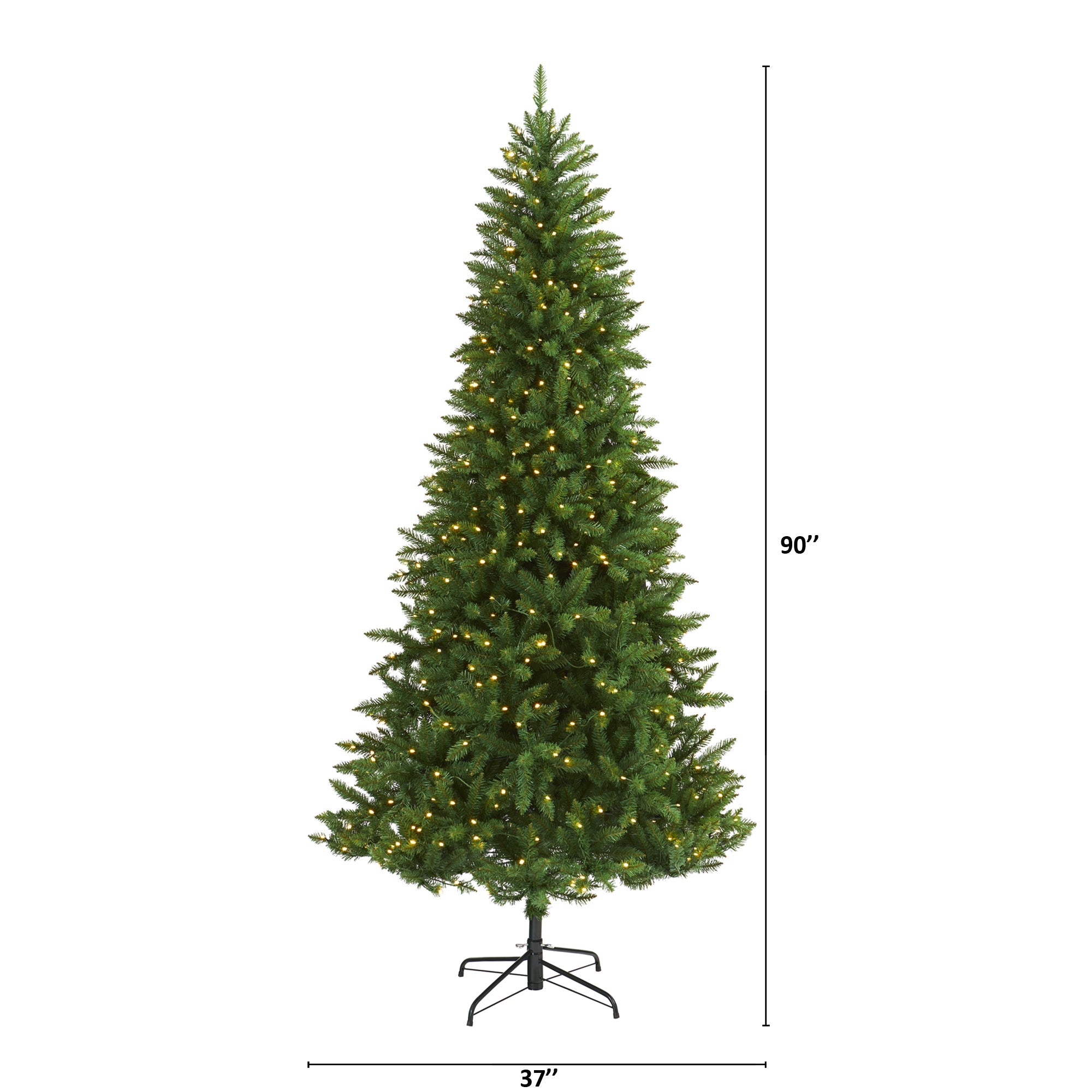 7.5' Green Valley Fir Artificial Christmas Tree with 500 Clear LED Lights