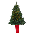 52' Northern Rocky Spruce Artificial Christmas Tree w/ 100 Clear Lights