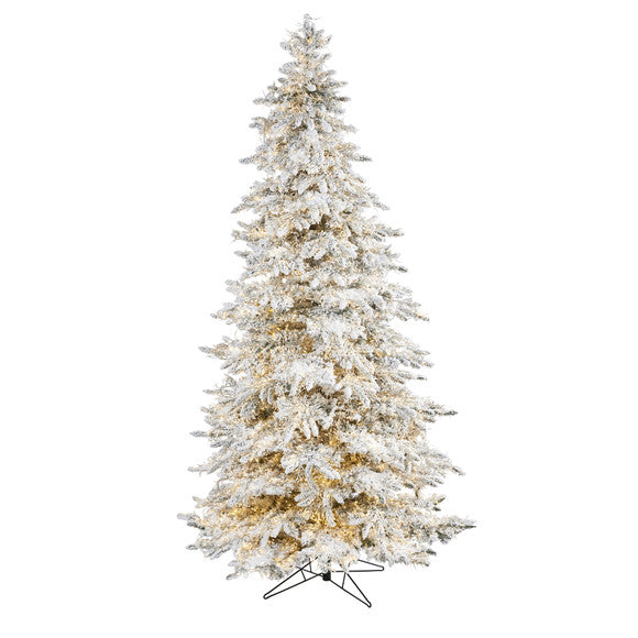 9' Flocked Grand Northern Rocky Fir Artificial Christmas Tree