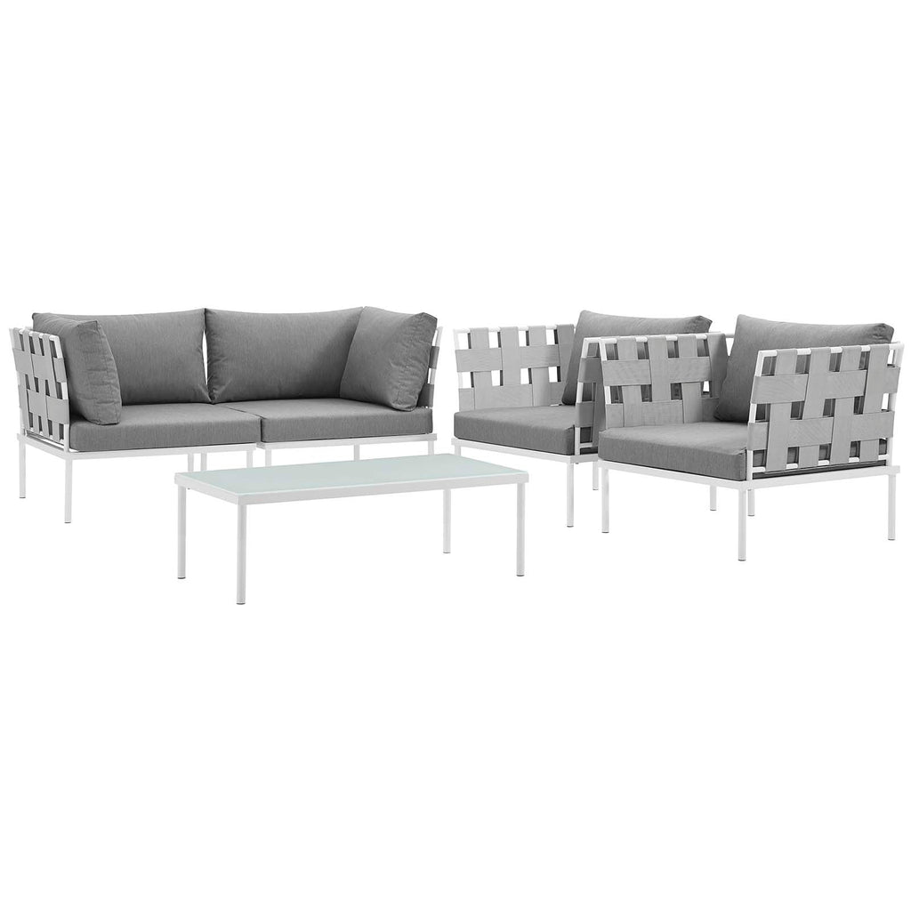 Harmony 5Piece Outdoor Patio Aluminum Sectional Sofa Set by Modway