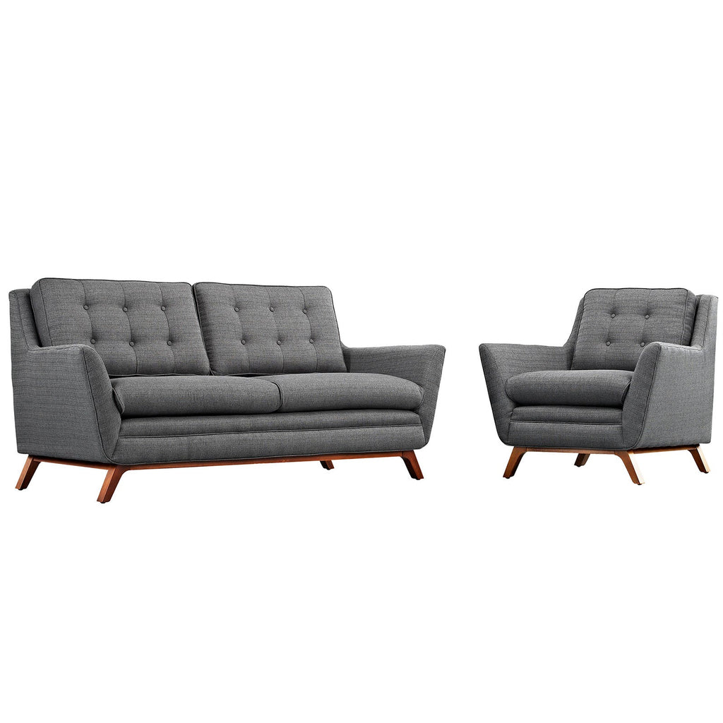 Beguile Upholstered Fabric Living Room Set Set of 2 by Modway