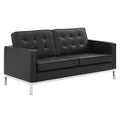 Loft Tufted Vegan Leather Loveseat by Modway