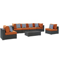 Sojourn 7 Piece Outdoor Patio Sunbrella¨ Sectional Set by Modway