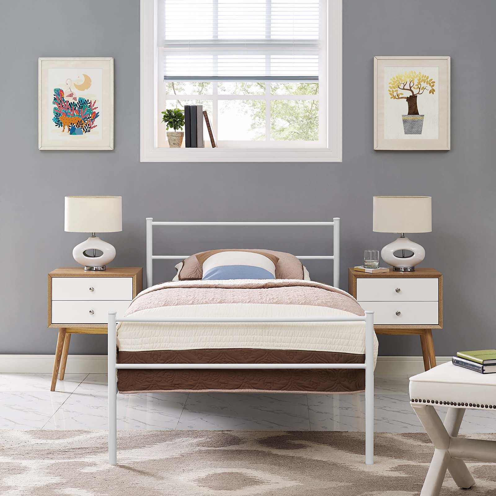 Alina Platform Twin Bed Frame by Modway