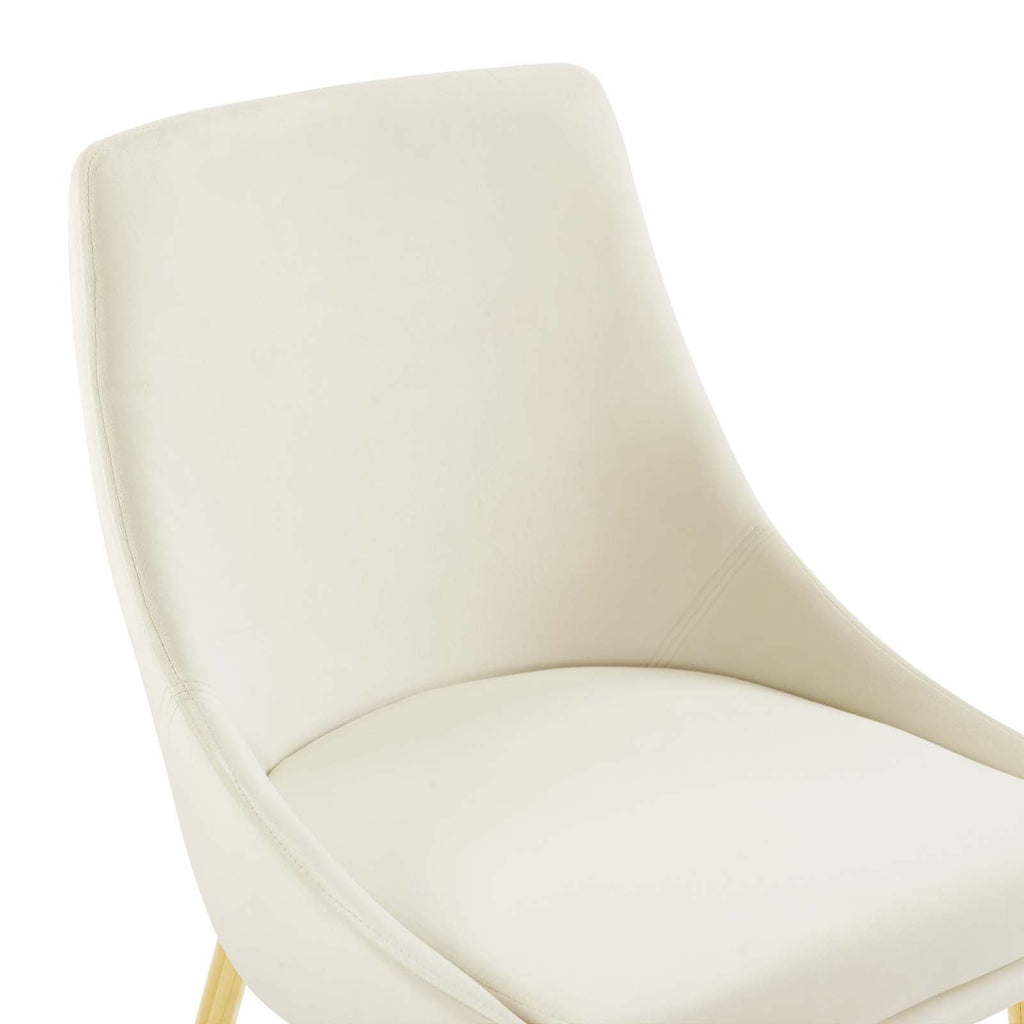 Viscount Performance Velvet Dining Chairs Set of 2 by Modway
