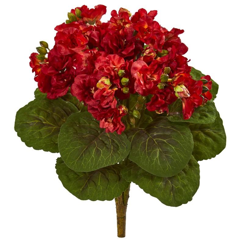 12"  Violet Bush Artificial Flower (Set of 4)