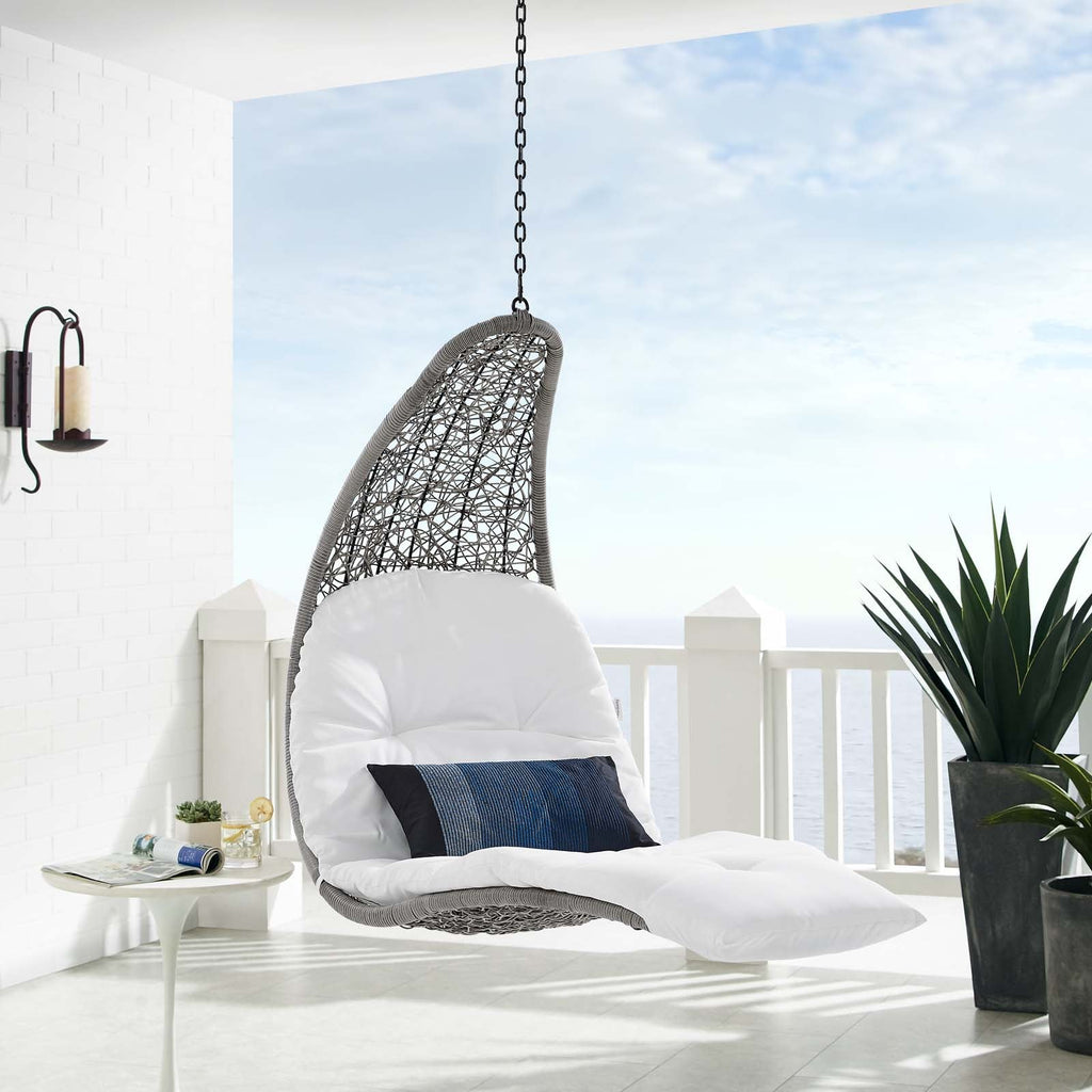 Landscape Hanging Chaise Lounge Outdoor Patio Swing Chair by Modway