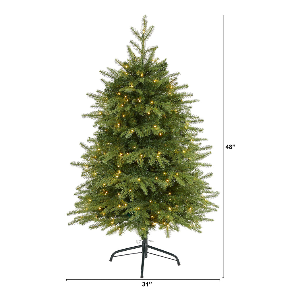 4' Vancouver Fir 'Natural Look' Artificial Christmas Tree w/ 250 Clear LED Light