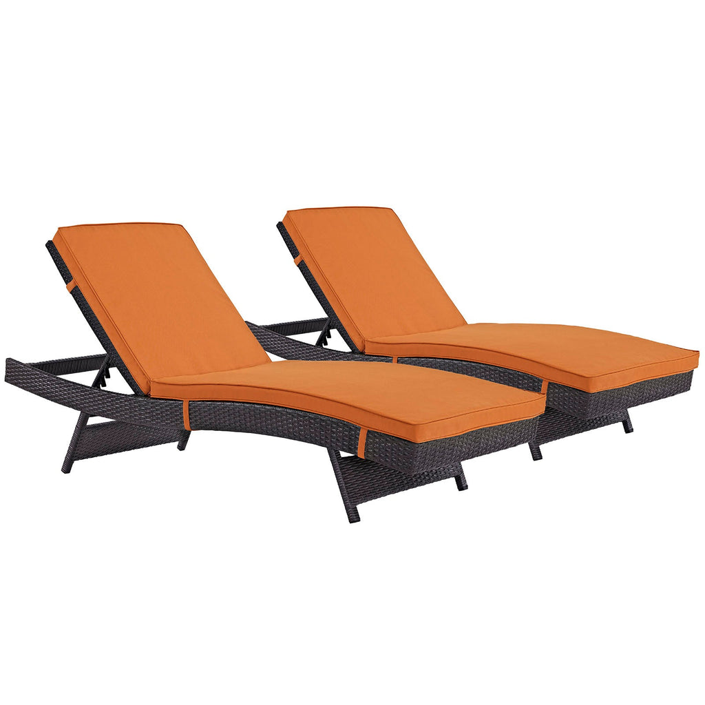 Convene Outdoor Patio Chaise Set of 2 by Modway
