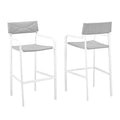 Raleigh Outdoor Patio Aluminum Bar Stool Set of 2 by Modway