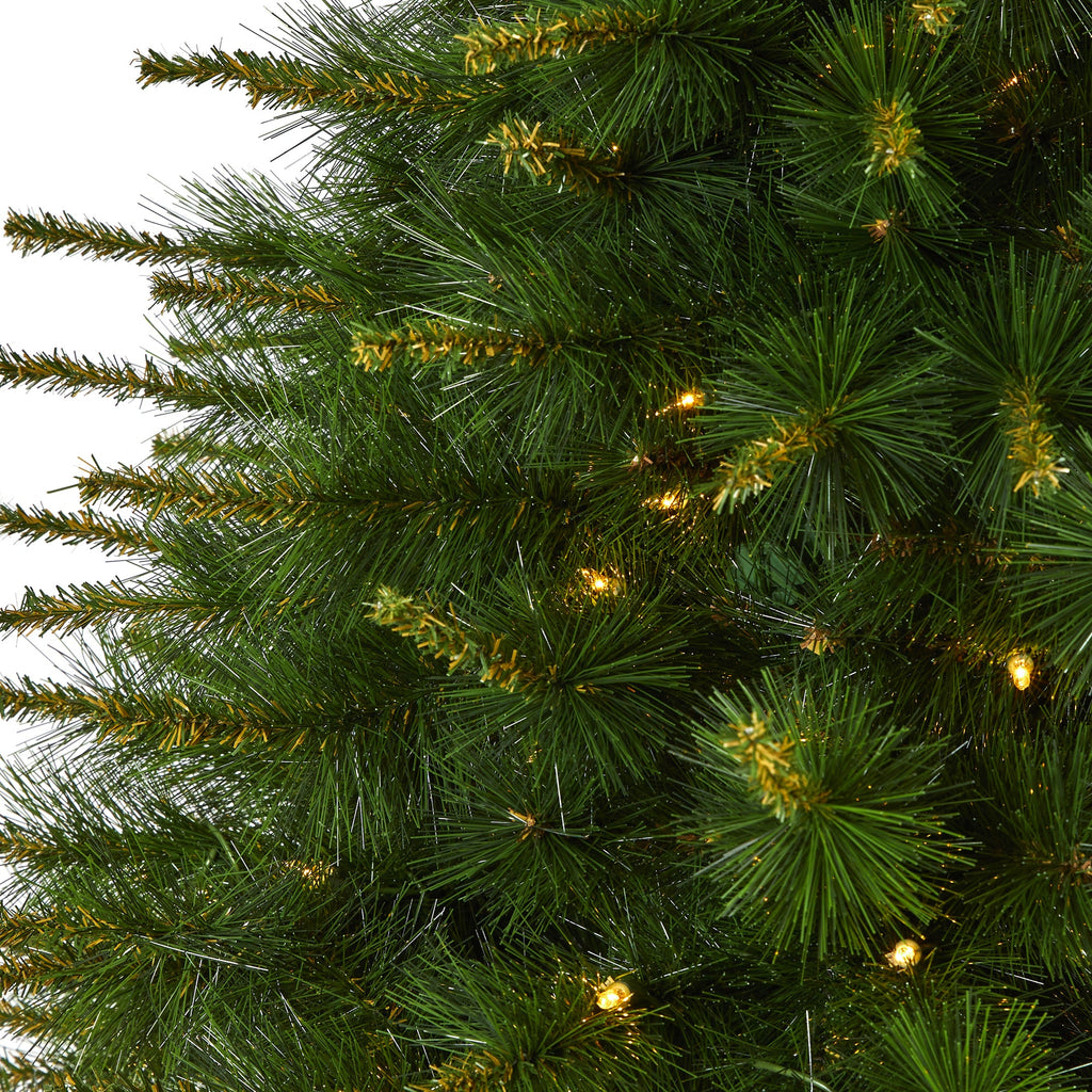 7' New England Pine Artificial Christmas Tree with 400 Clear Lights
