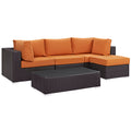 Convene 5 Piece Outdoor Patio Sectional Set by Modway