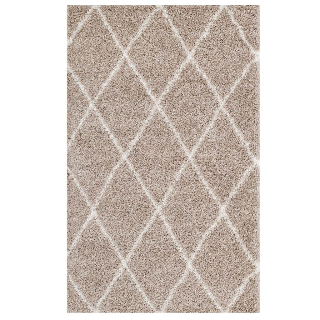 Toryn Diamond Lattice 5x8 Shag Area Rug by Modway