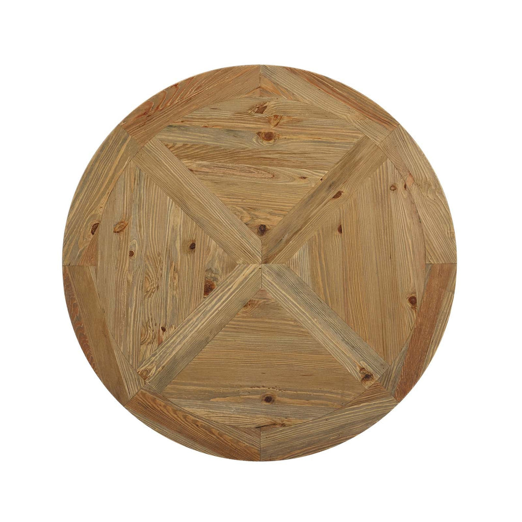 Column 47" Round Pine Wood Dining Table by Modway