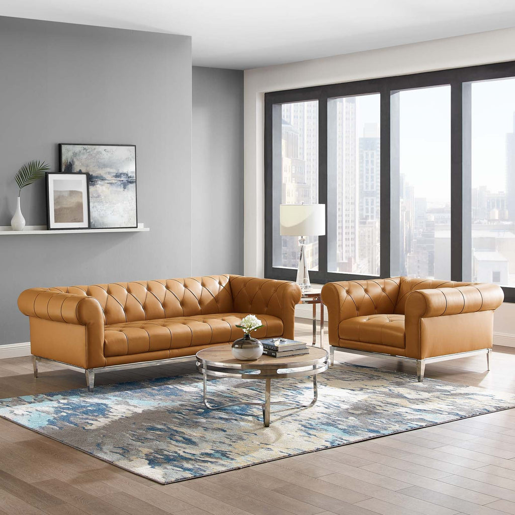Idyll Tufted Sofa and Armchair Set