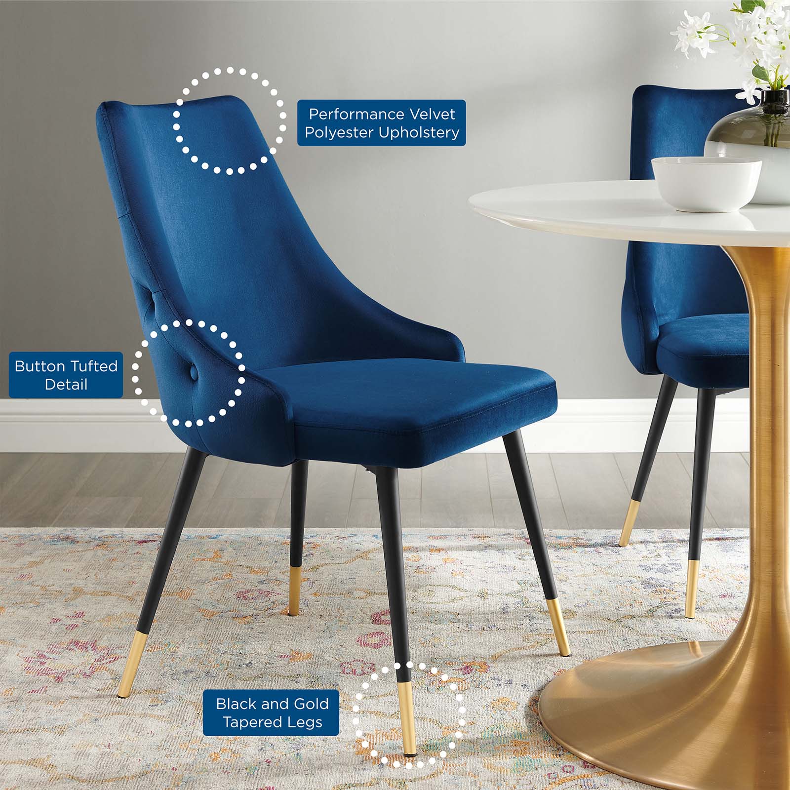 Adorn Tufted Performance Velvet Dining Side Chair by Modway