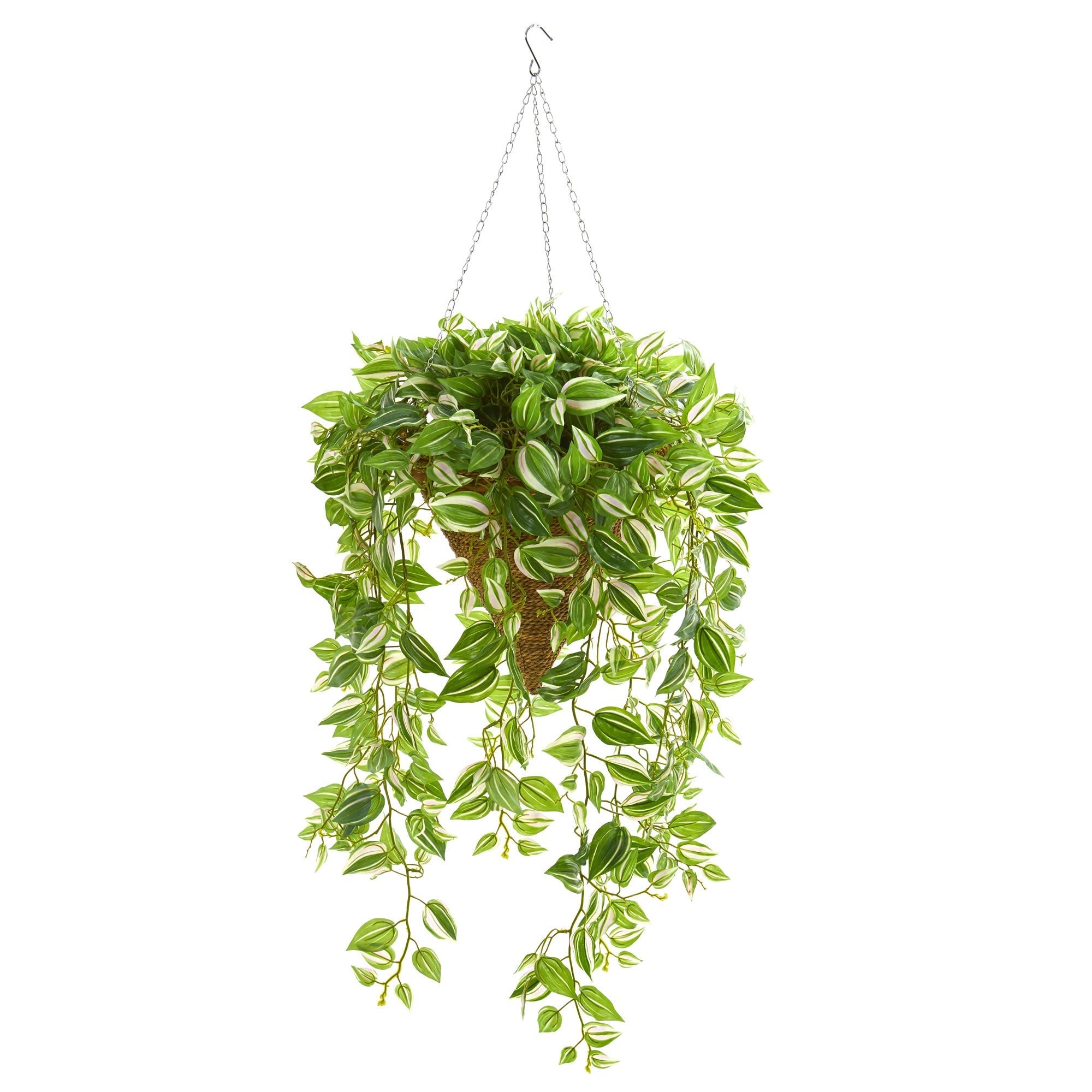 48' Wandering Jew Artificial Plant in Hanging Basket (Real Touch)