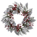 24"  Snowy Magnolia Berry Artificial Wreath