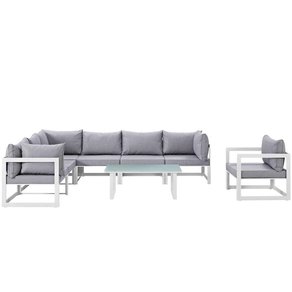 Fortuna 8 Piece Outdoor Patio Sectional Sofa Set by Modway