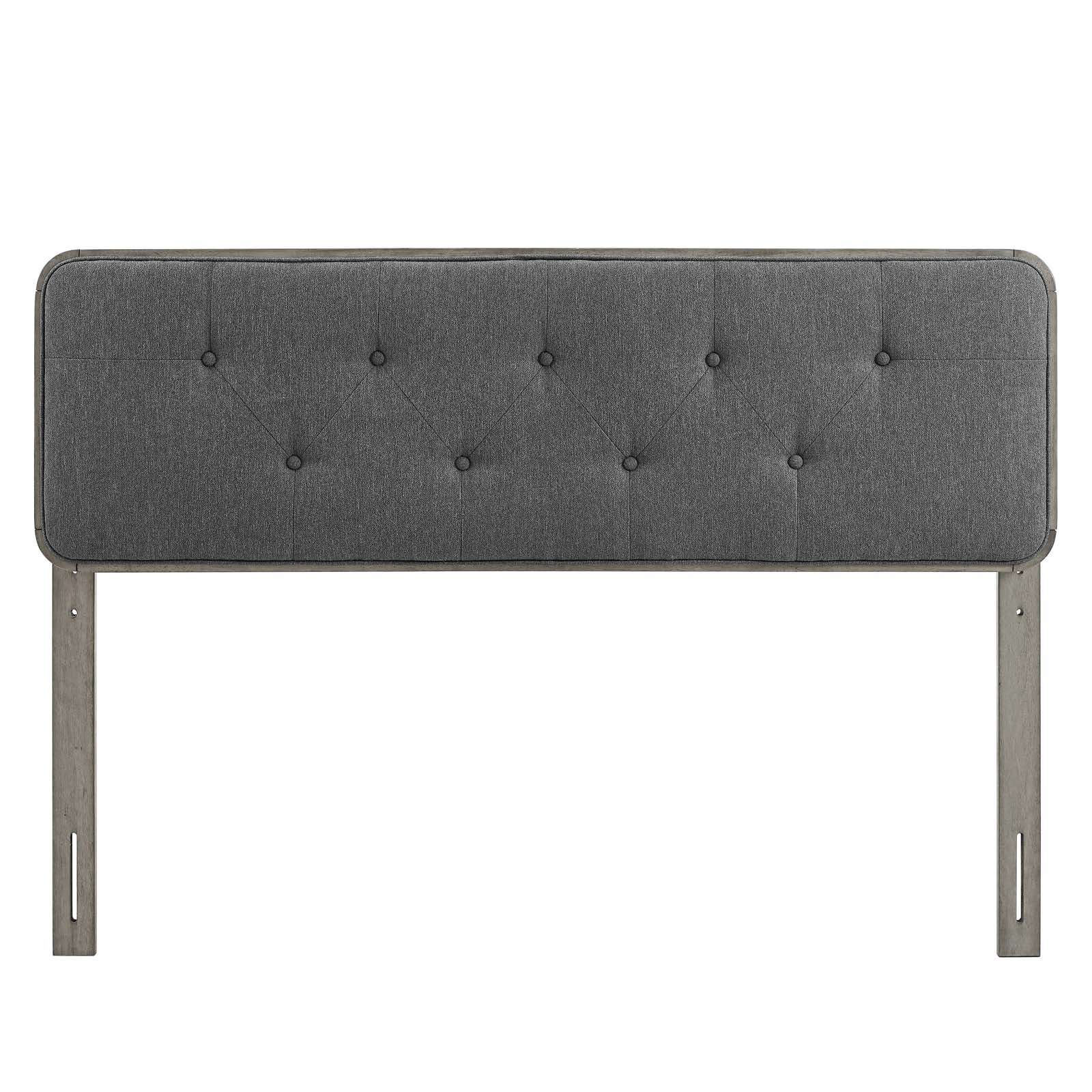 Collins Tufted Fabric and Wood King Headboard by Modway