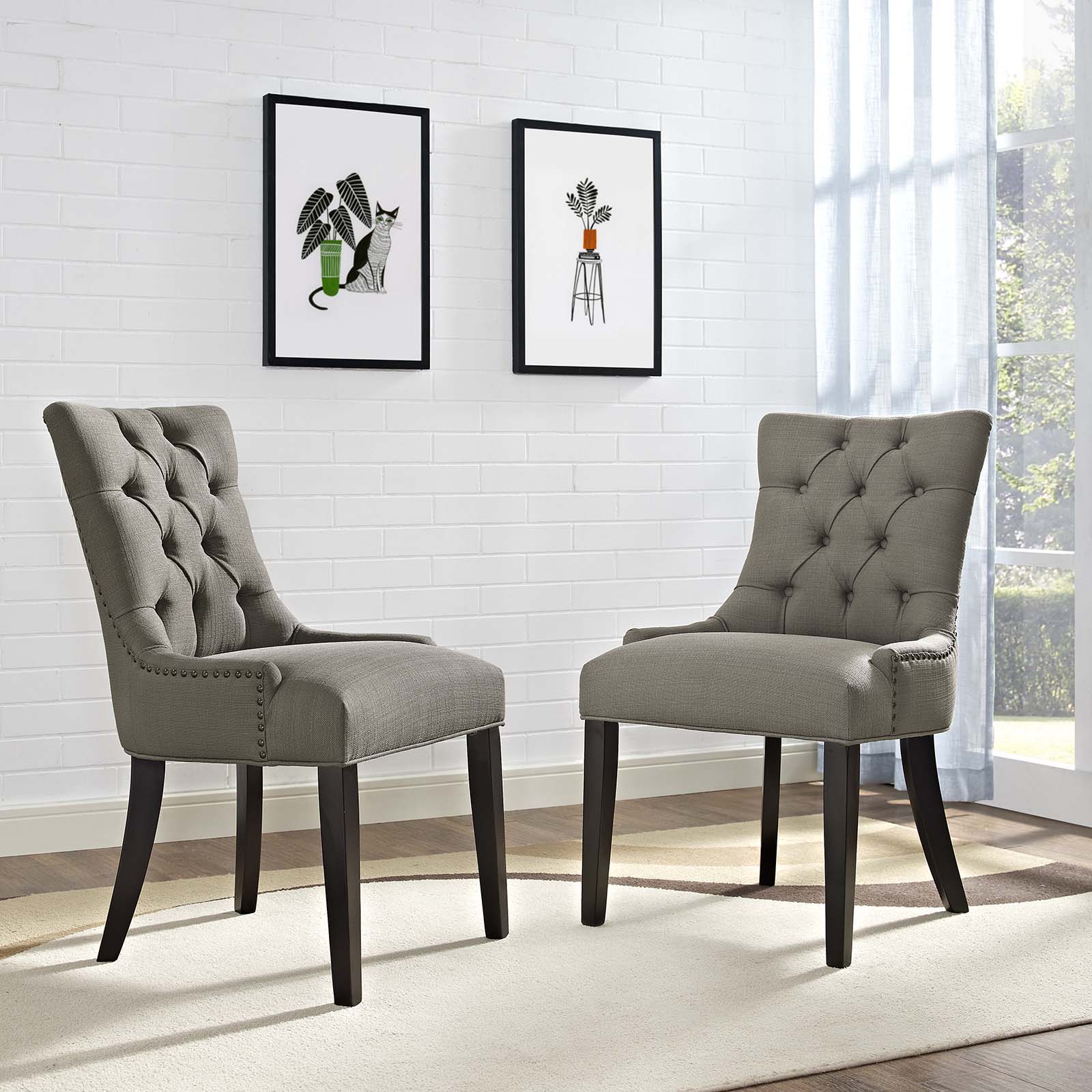 Regent Fabric Dining Side Chair Set of 2 by Modway