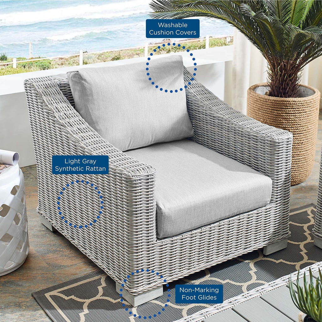 Conway Sunbrella¨ Outdoor Patio Wicker Rattan Armchair by Modway