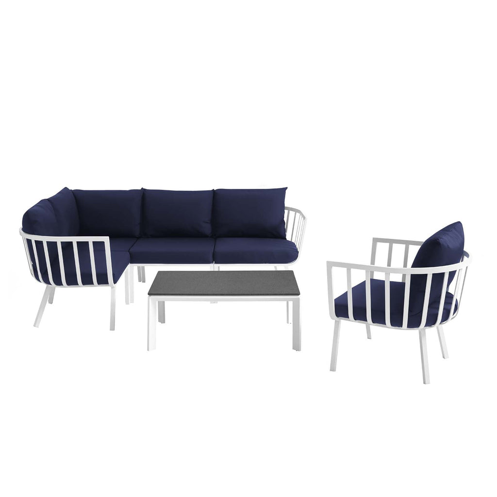 Riverside 6 Piece Outdoor Patio Aluminum Set by Modway