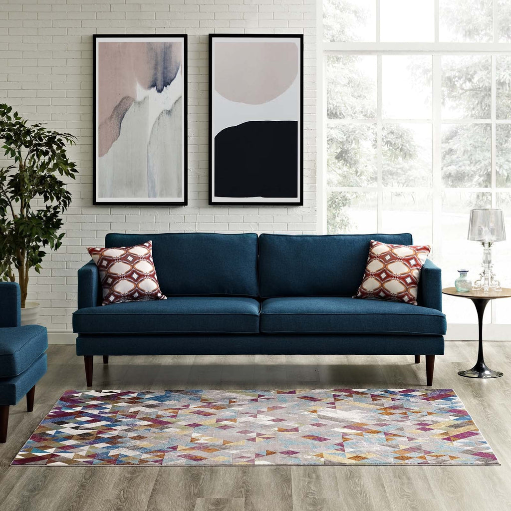 Lavendula Triangle Mosaic 5x8 Area Rug by Modway
