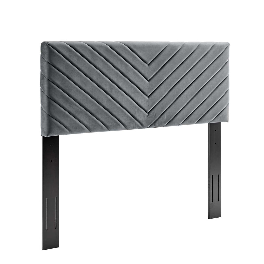 Alyson Angular Channel Tufted Performance Velvet King / California King Headboard by Modway