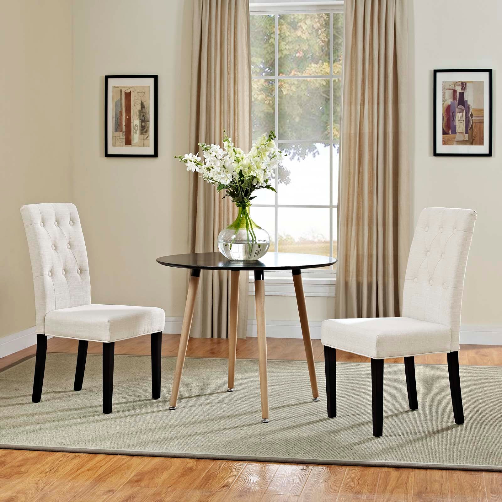 Confer Fabric Dining Side Chair Set of 2 by Modway